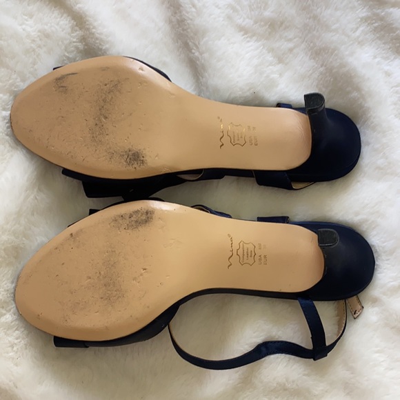Nina Navy Satin heel worn once - Picture 3 of 6